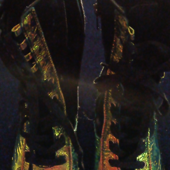 BAMBOO Iridescent Lace-Up Boots - Picture 2 of 11